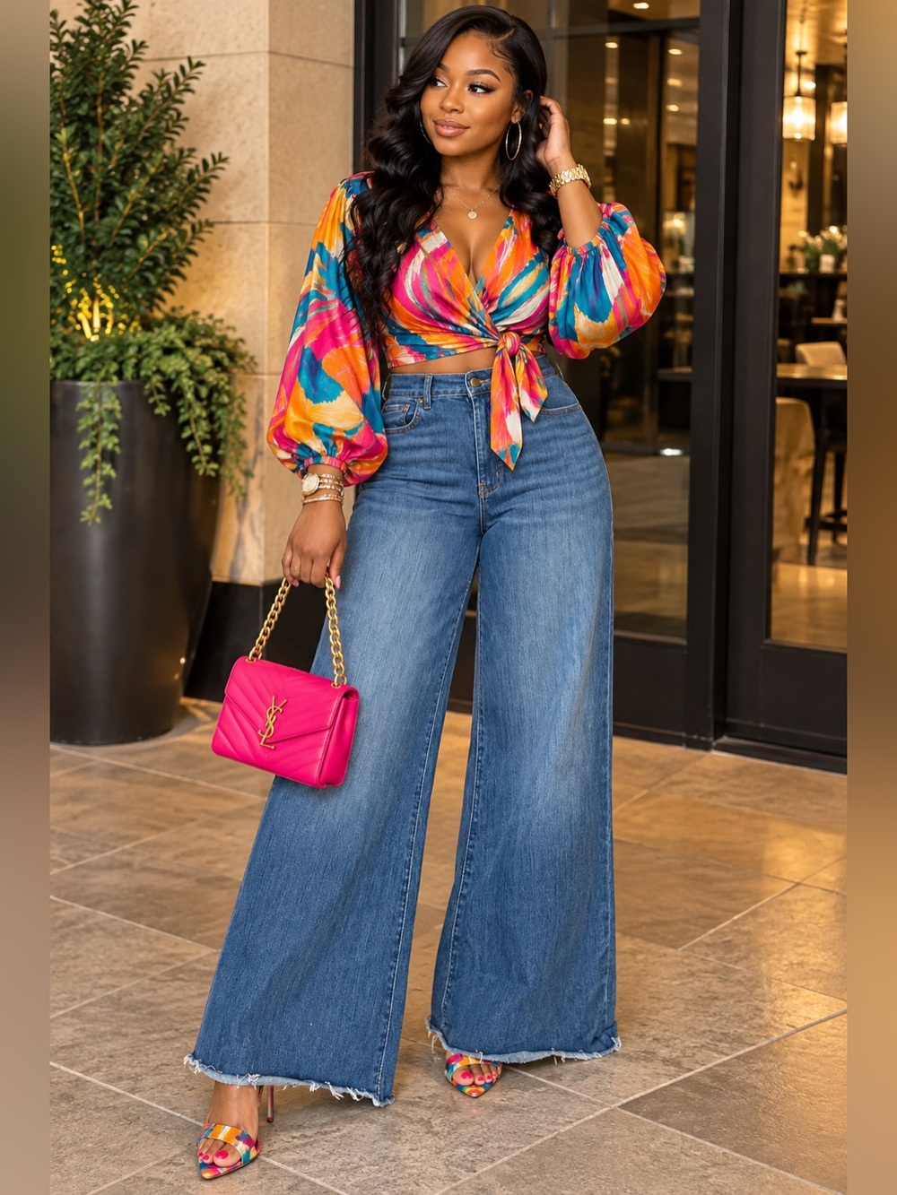 Frame Le Palazzo Crop Stretchy Jeans, Size 30
